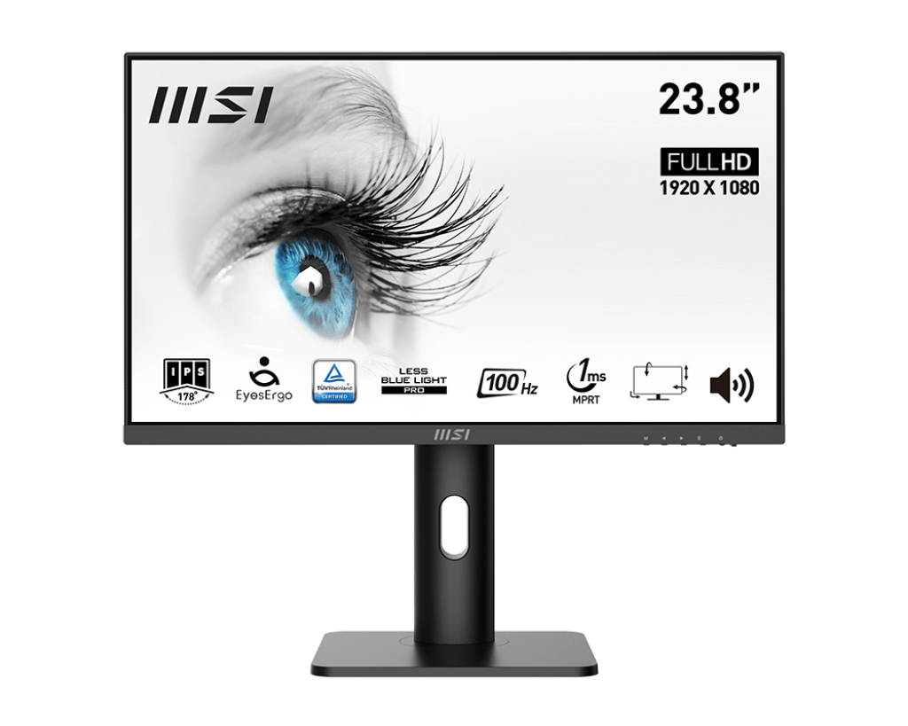 MSI PRO MP243XP 24 inch FHD, Frequency 100Hz IPS Black ِ Adjustable Stand GAMING MONITOR MSI PRO MP243XP 24 inch FHD, Frequency 100Hz IPS Black ِ Adjustable Stand GAMING MONITOR